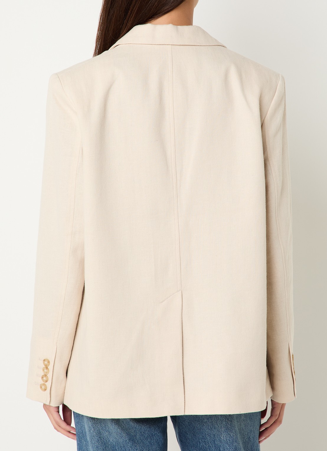 Levi's Stella blazer in linnenblend - achterkant 3 beige