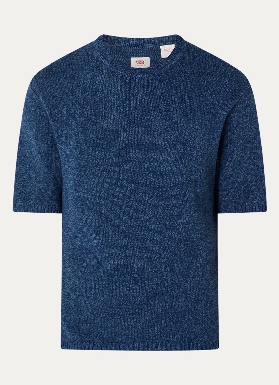 Levi's Stinson fijngebreide pullover in linnenblend - voorkant 3 donkerblauw