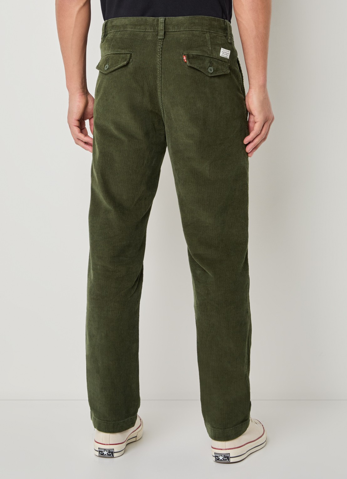 Levi's Straight fit broek van corduroy - achterkant 5 bronsgroen