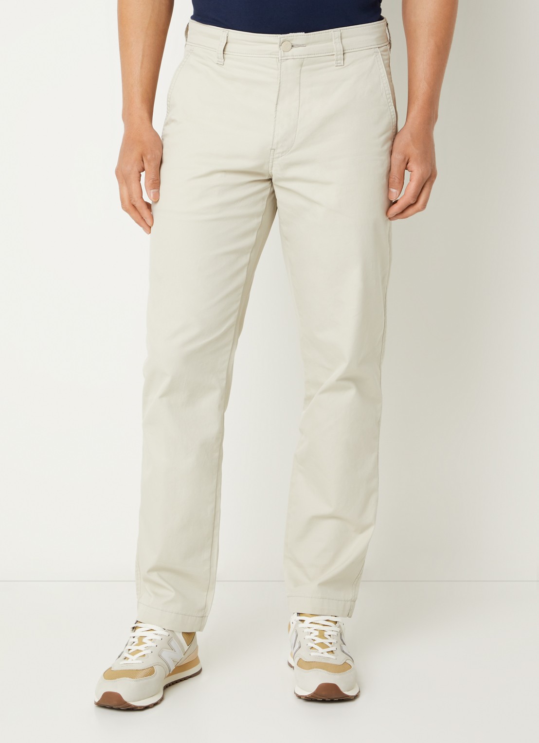 Levi's Straight fit chino met steekzakken - detail 4 ivoor