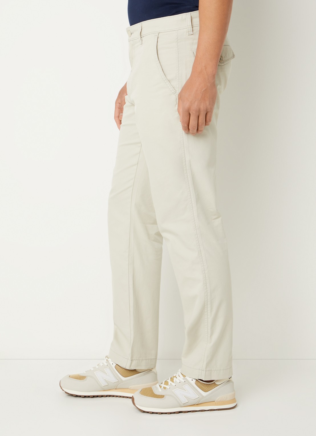 Levi's Straight fit chino met steekzakken - detail 5 ivoor