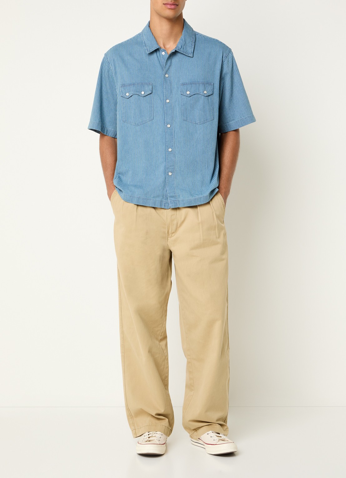 Levi's Straight fit chino met steekzakken - voorkant 5 camel