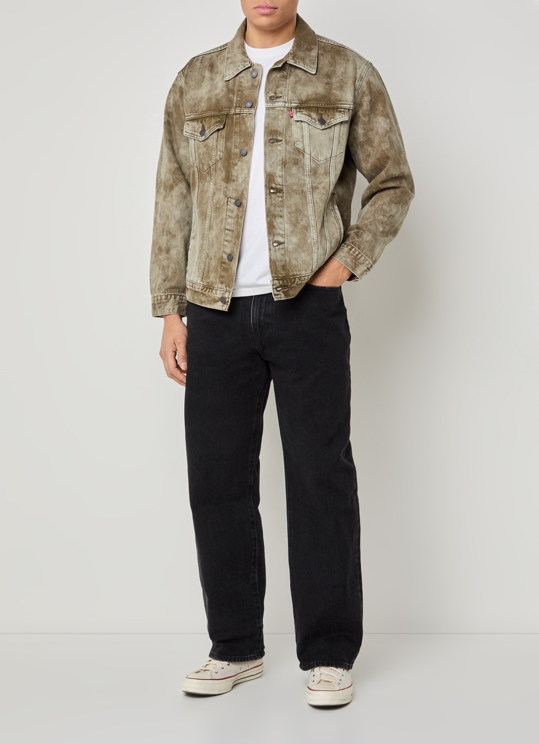 Levi's Straight fit jeans met gekleurde wassing - voorkant 3 zwart