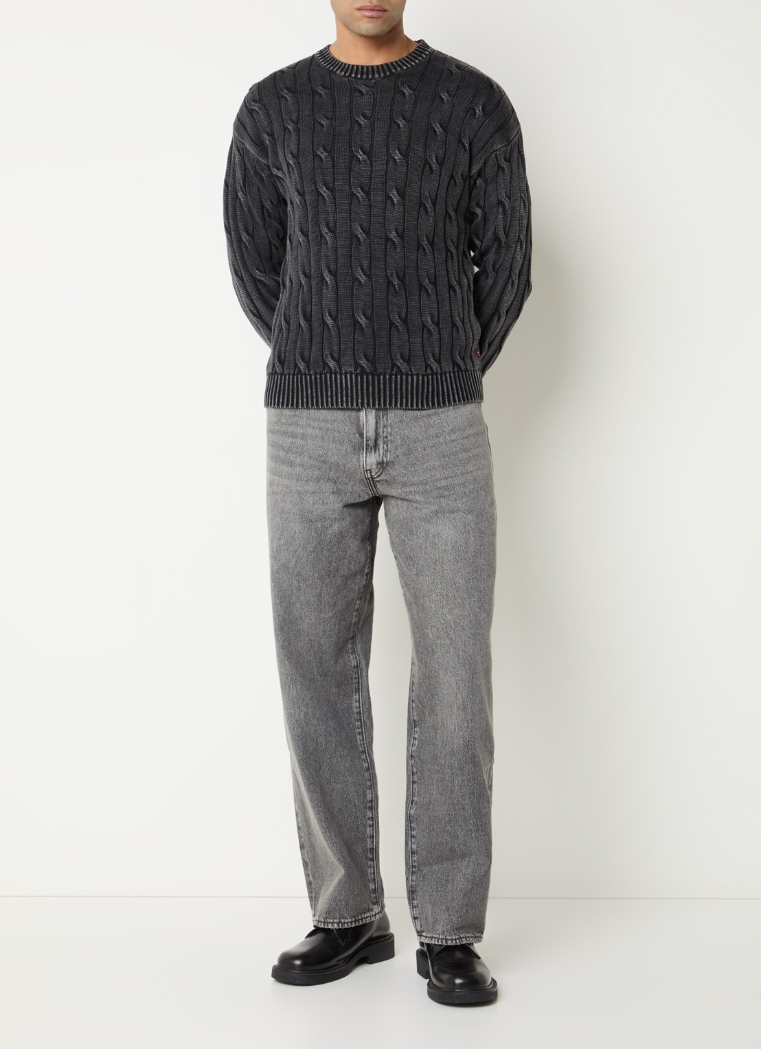 Levi's Straight fit jeans met gekleurde wassing - voorkant 5 grijs