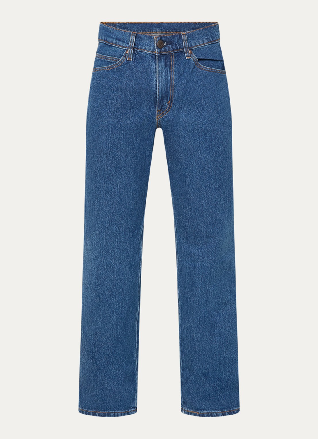 Levi's Straight fit jeans met medium wassing en steekzakken - voorkant indigo