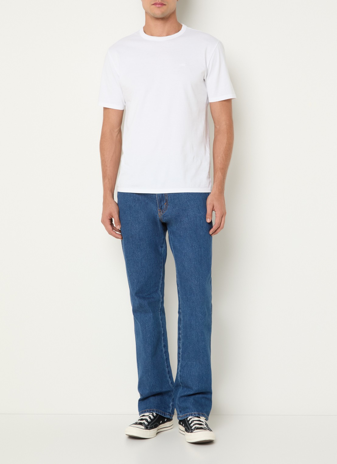Levi's Straight fit jeans met medium wassing en steekzakken - voorkant 2 indigo