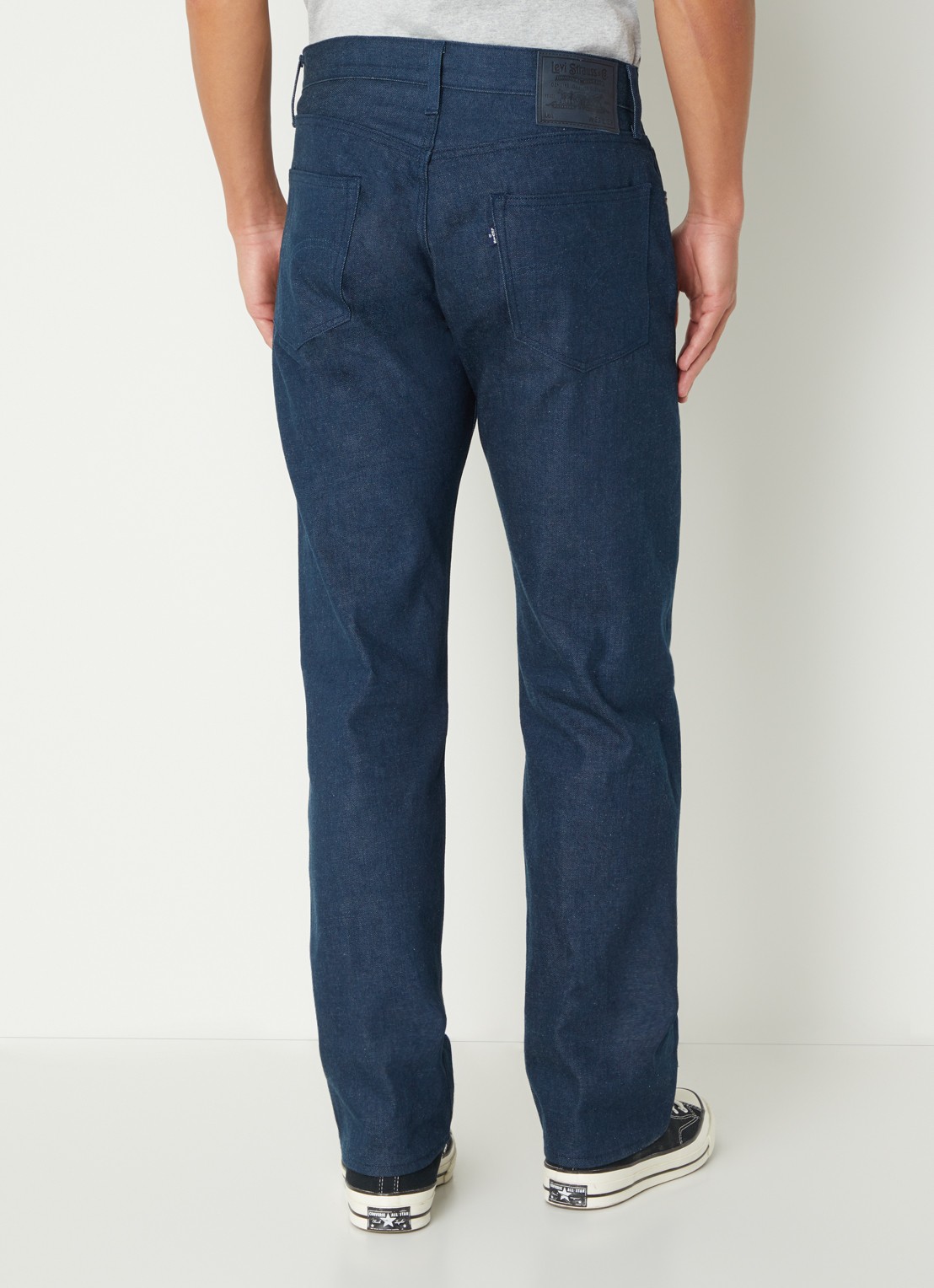 Levi's Straight leg jeans met donkere wassing en steekzakken - achterkant 3 indigo
