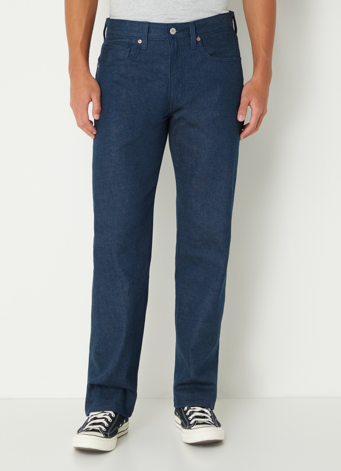 Levi's Straight leg jeans met donkere wassing en steekzakken - detail 4 indigo