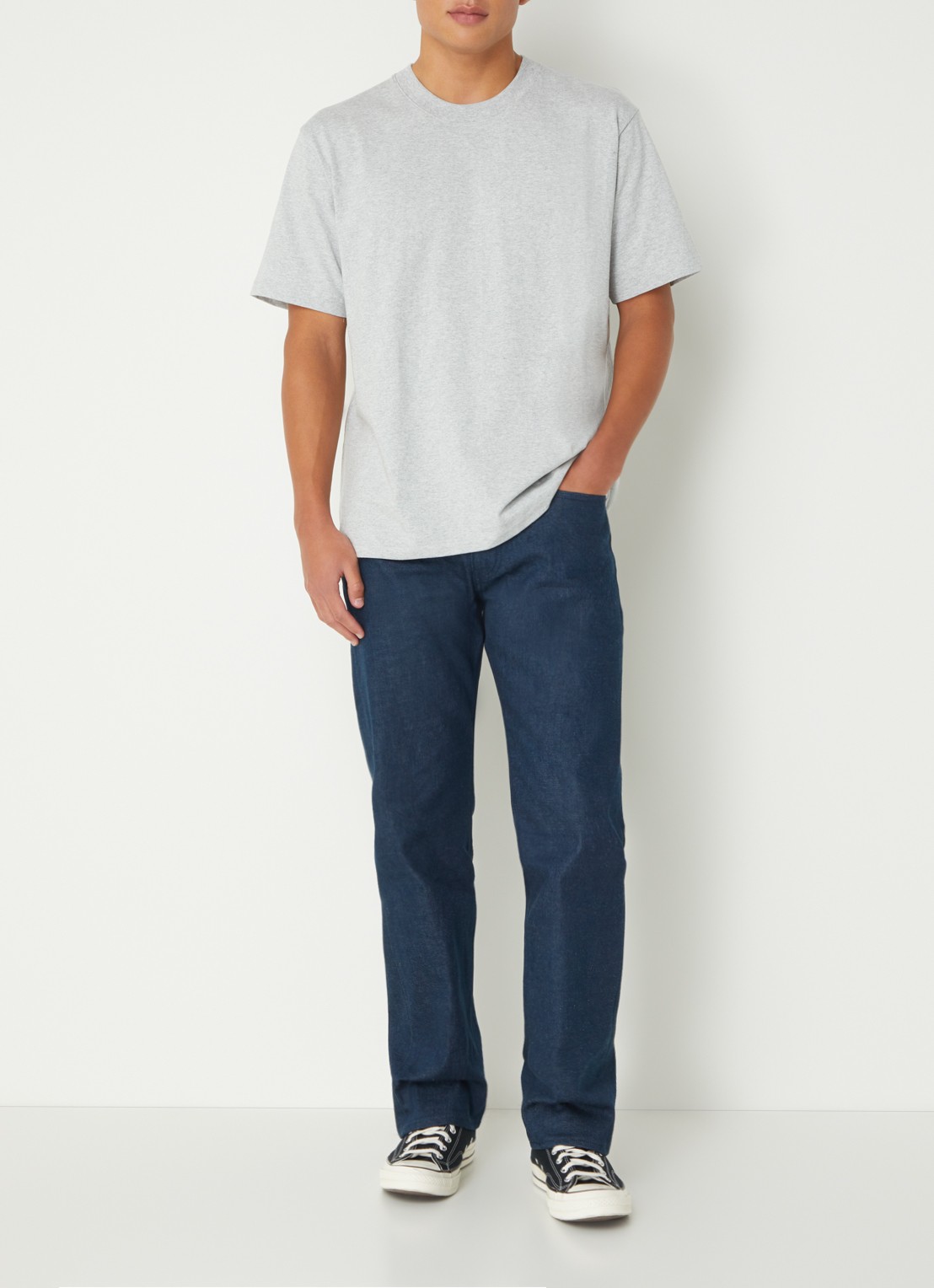 Levi's Straight leg jeans met donkere wassing en steekzakken - voorkant 2 indigo