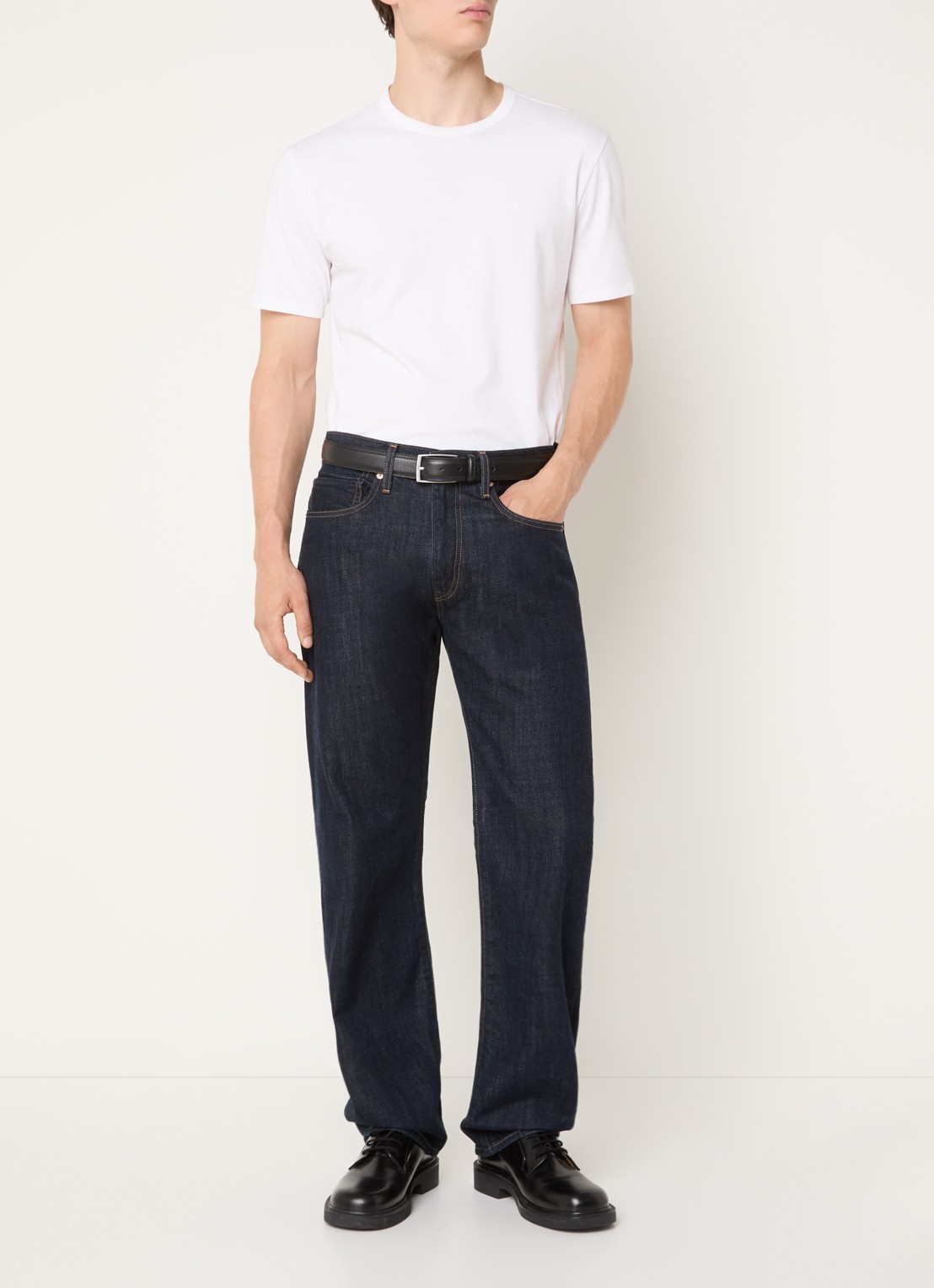 Levi's Straight leg jeans met donkere wassing - voorkant 5 indigo