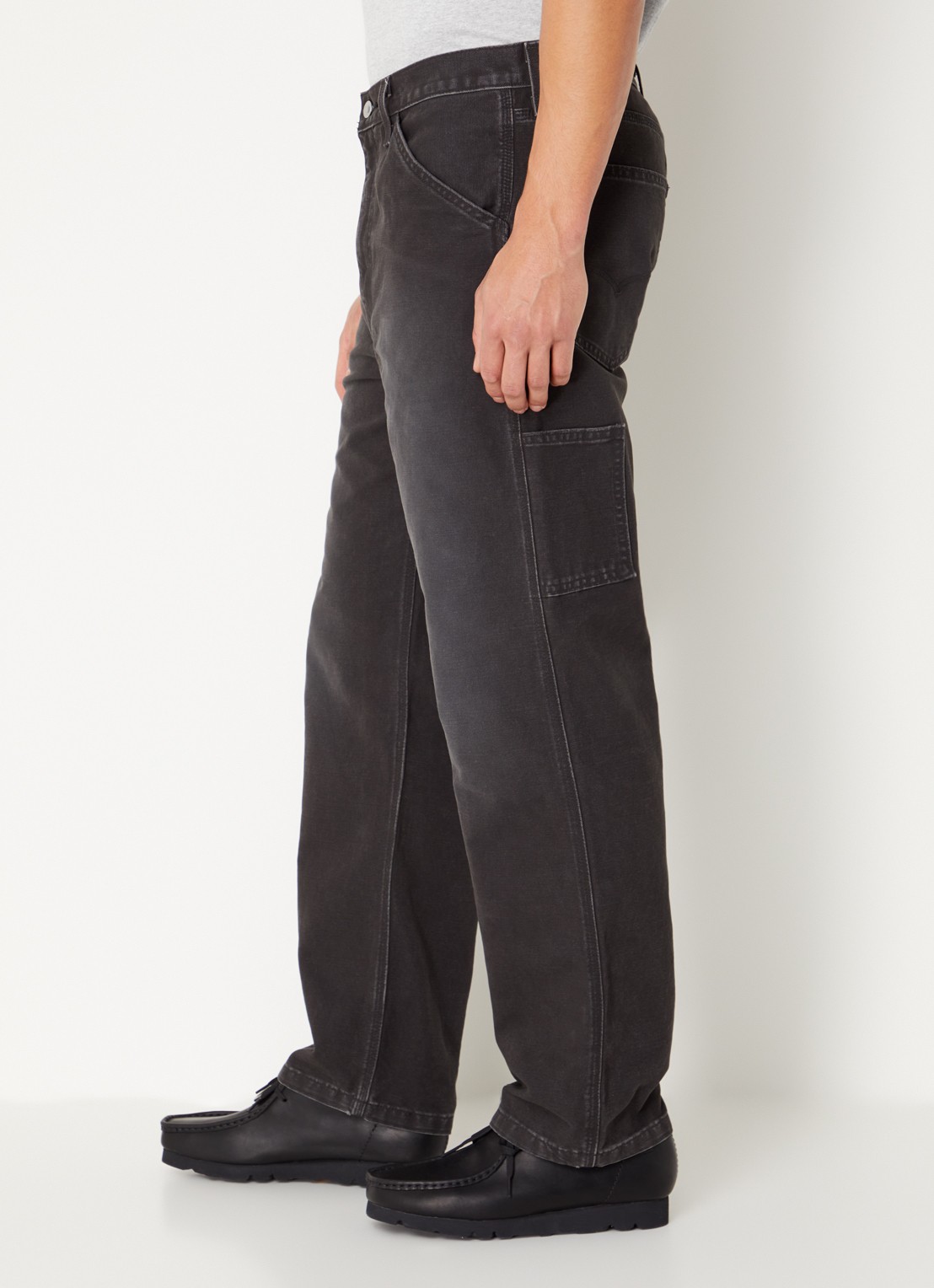 Levi's Straight leg jeans met gekleurde wassing - detail 5 zwart
