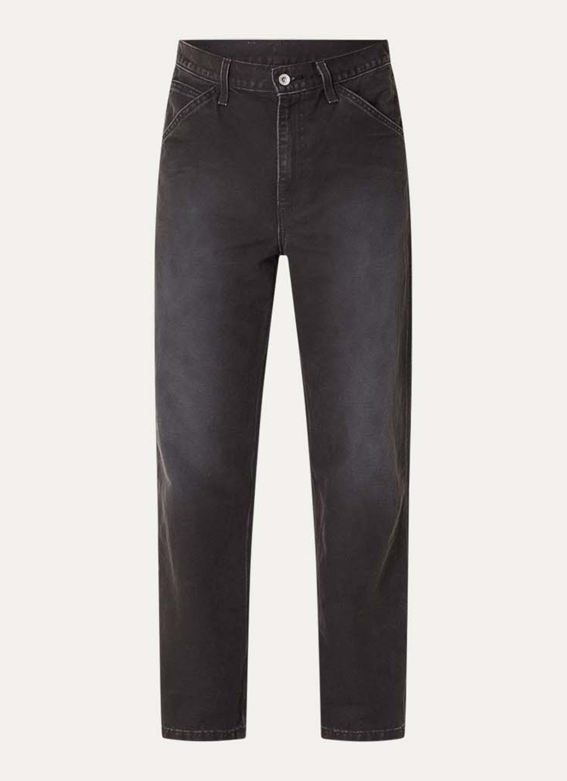 Levi's Straight leg jeans met gekleurde wassing - voorkant zwart