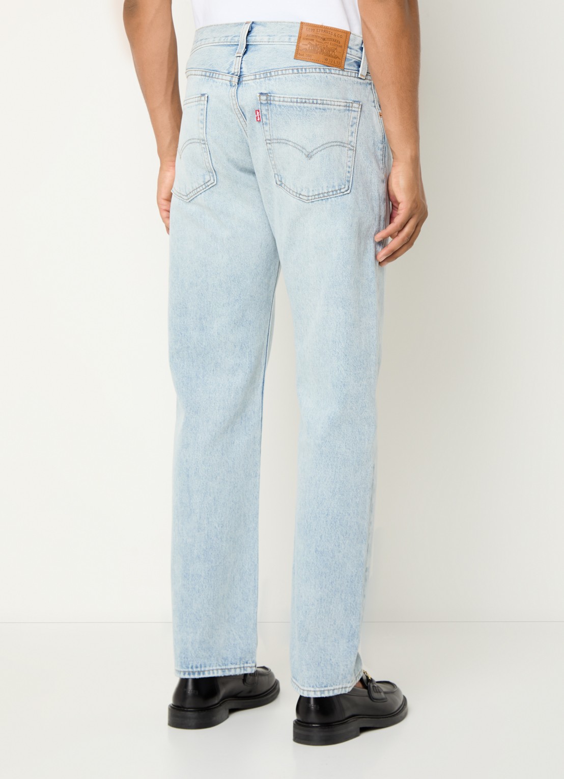 Levi's Straight leg jeans met lichte wassing - achterkant 5 indigo