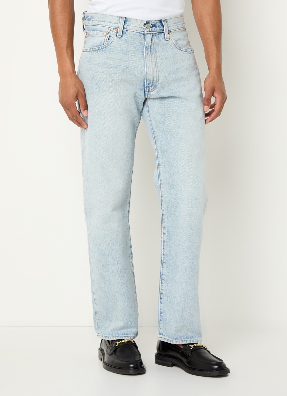 Levi's Straight leg jeans met lichte wassing - detail 3 indigo