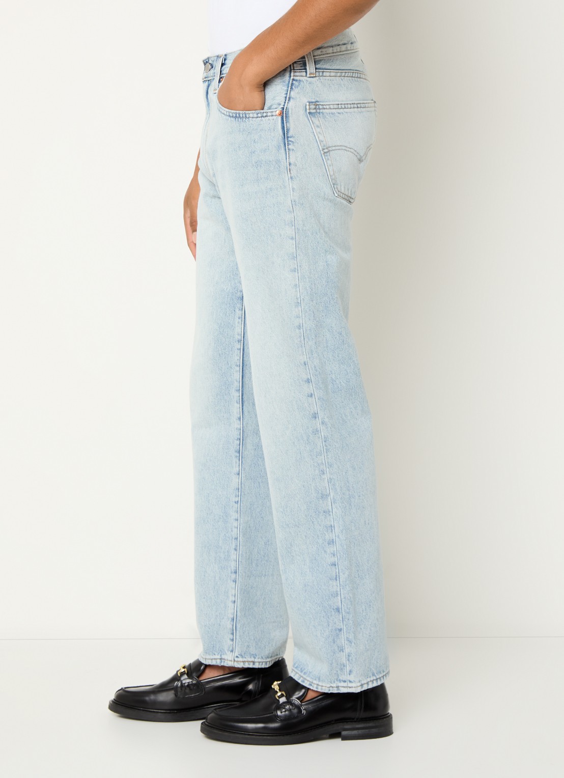 Levi's Straight leg jeans met lichte wassing - detail 4 indigo
