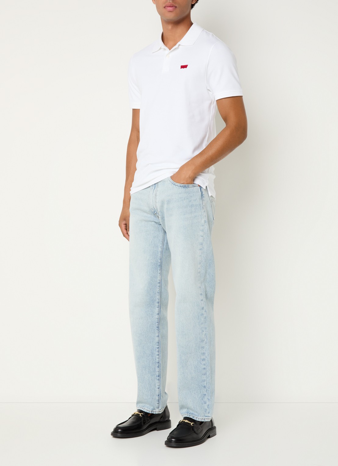 Levi's Straight leg jeans met lichte wassing - voorkant 2 indigo