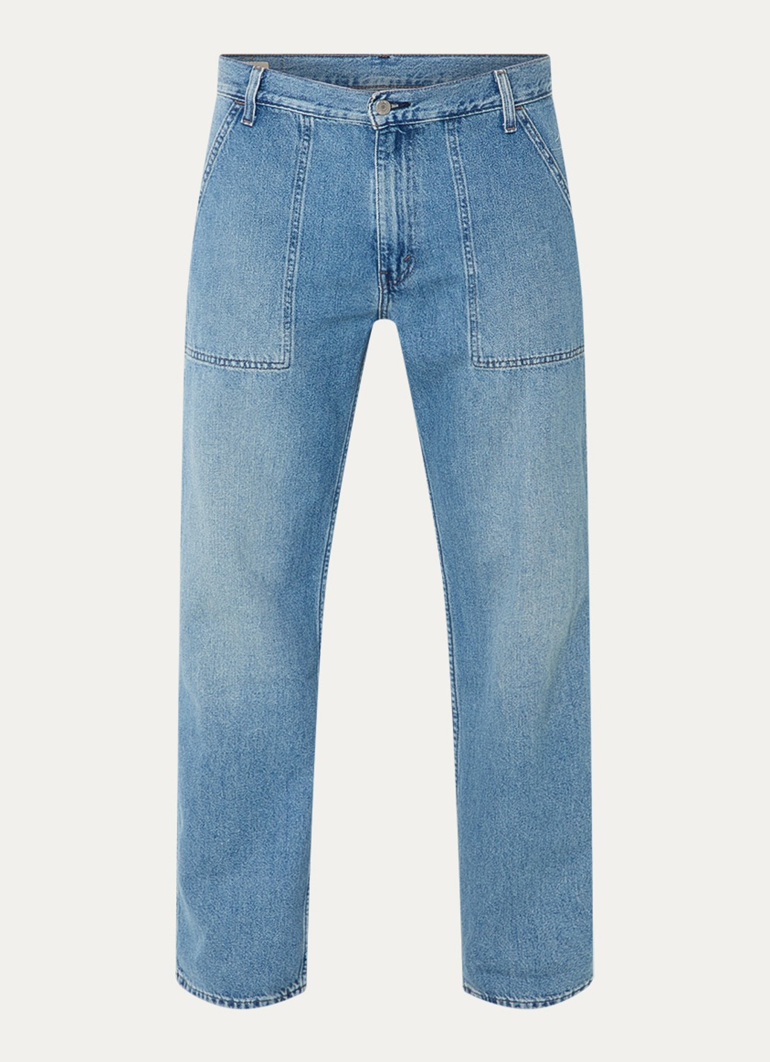 Levi's Straight leg jeans met medium wassing en steekzakken - voorkant 4 indigo