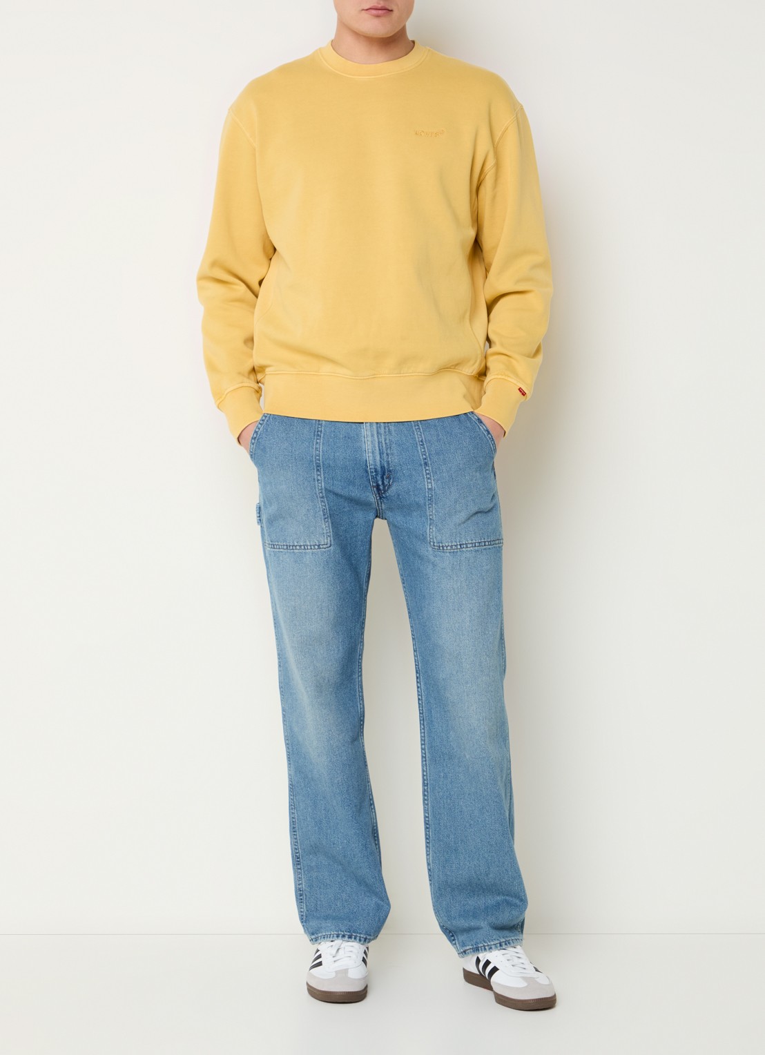 Levi's Straight leg jeans met medium wassing en steekzakken - voorkant 5 indigo