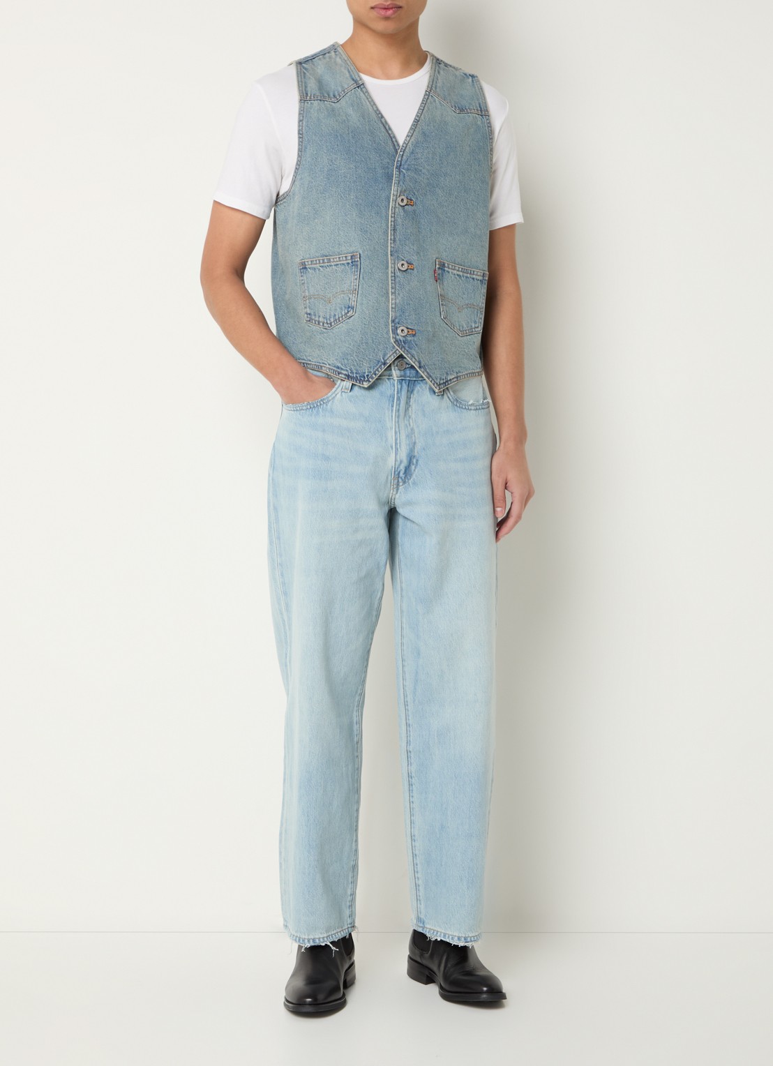 Levi's Straight leg jeans met steekzakken - voorkant 3 indigo
