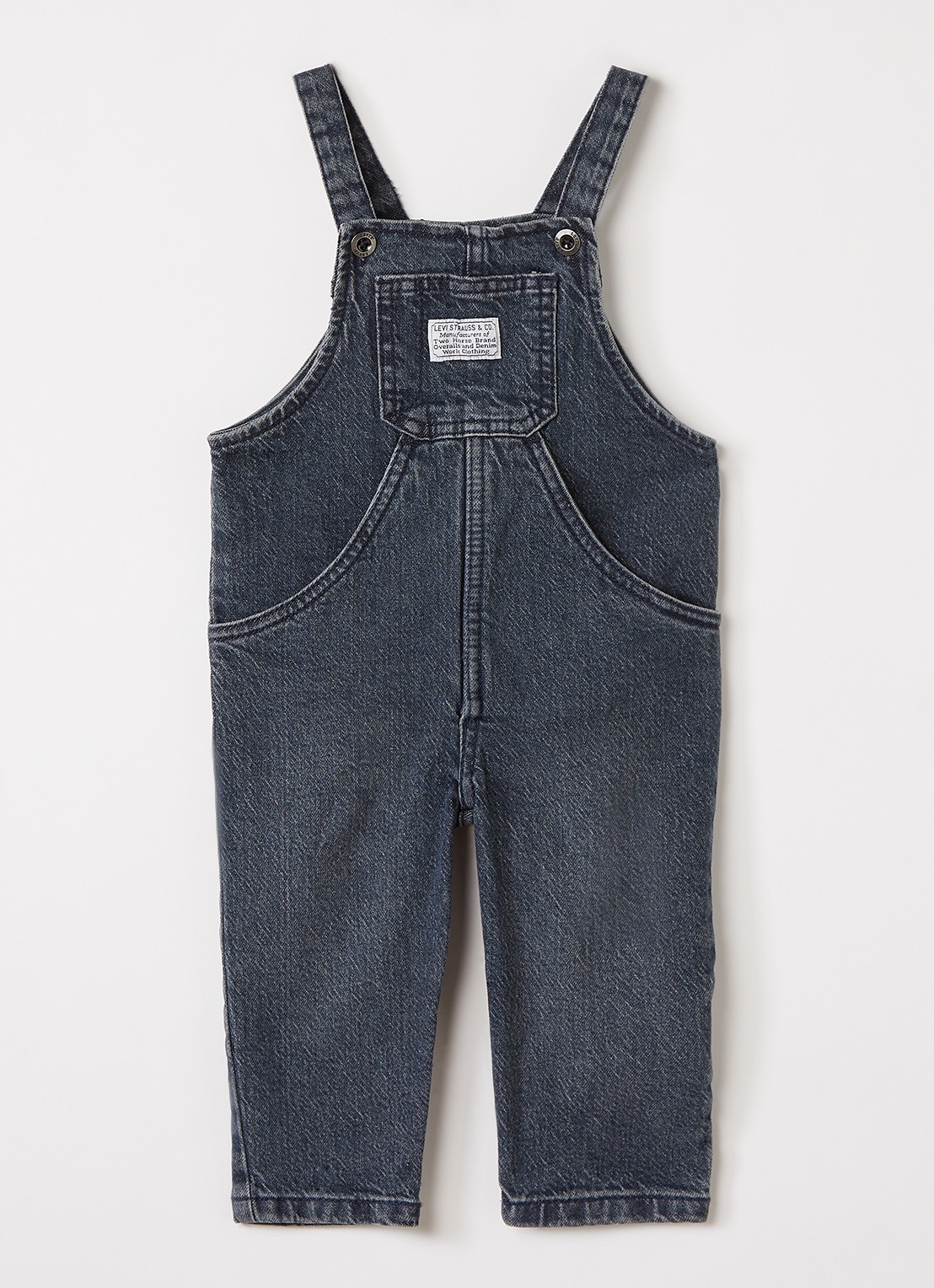 Levi's Straight leg tuinbroek van denim - voorkant 2 indigo