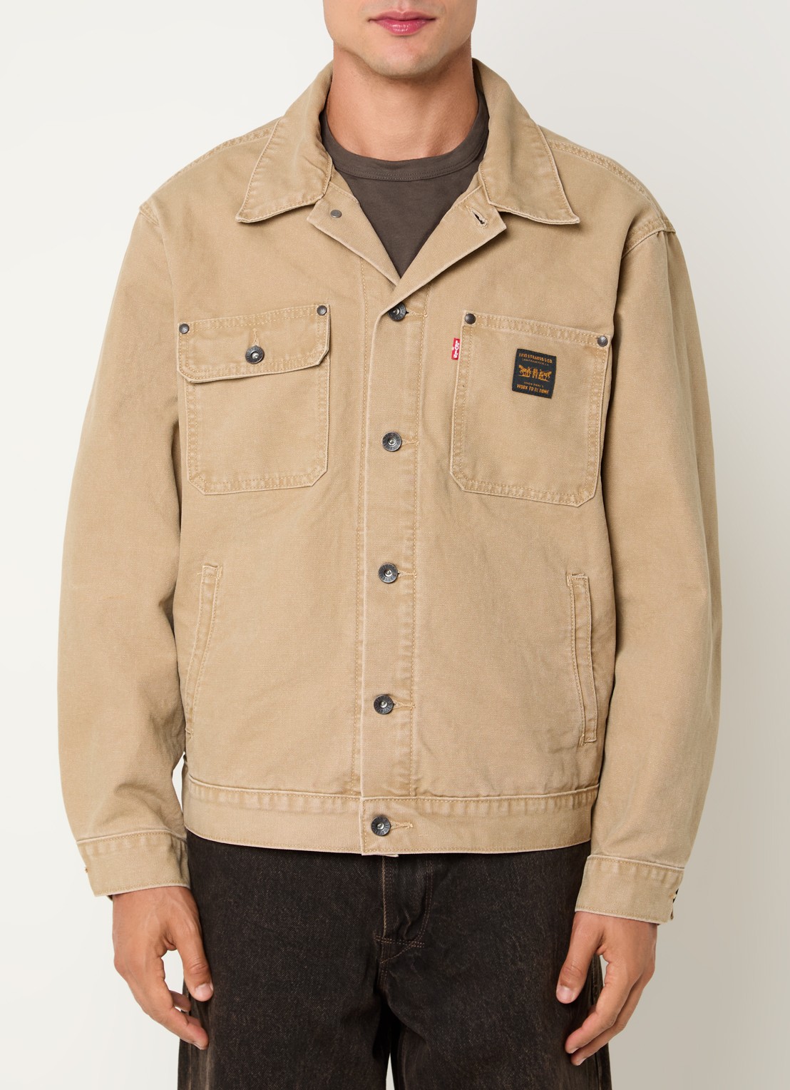 Levi's Sunrise spijkerjas met steekzakken - detail 4 camel