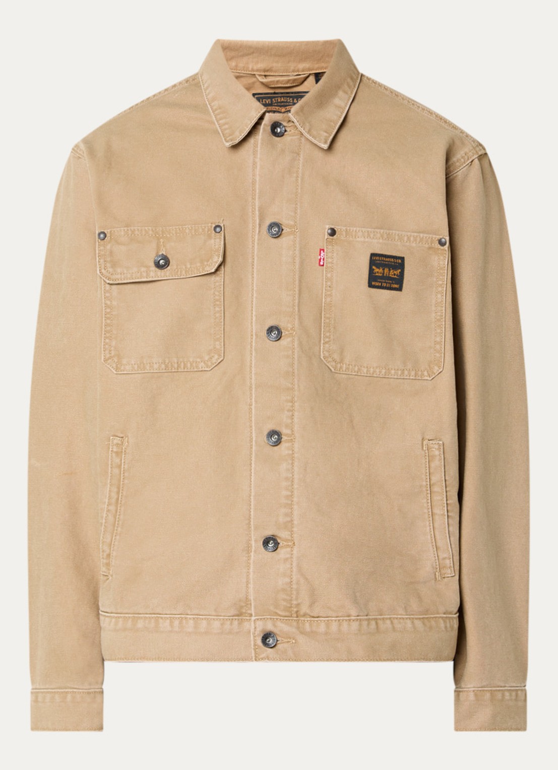 Levi's Sunrise spijkerjas met steekzakken - voorkant 2 camel