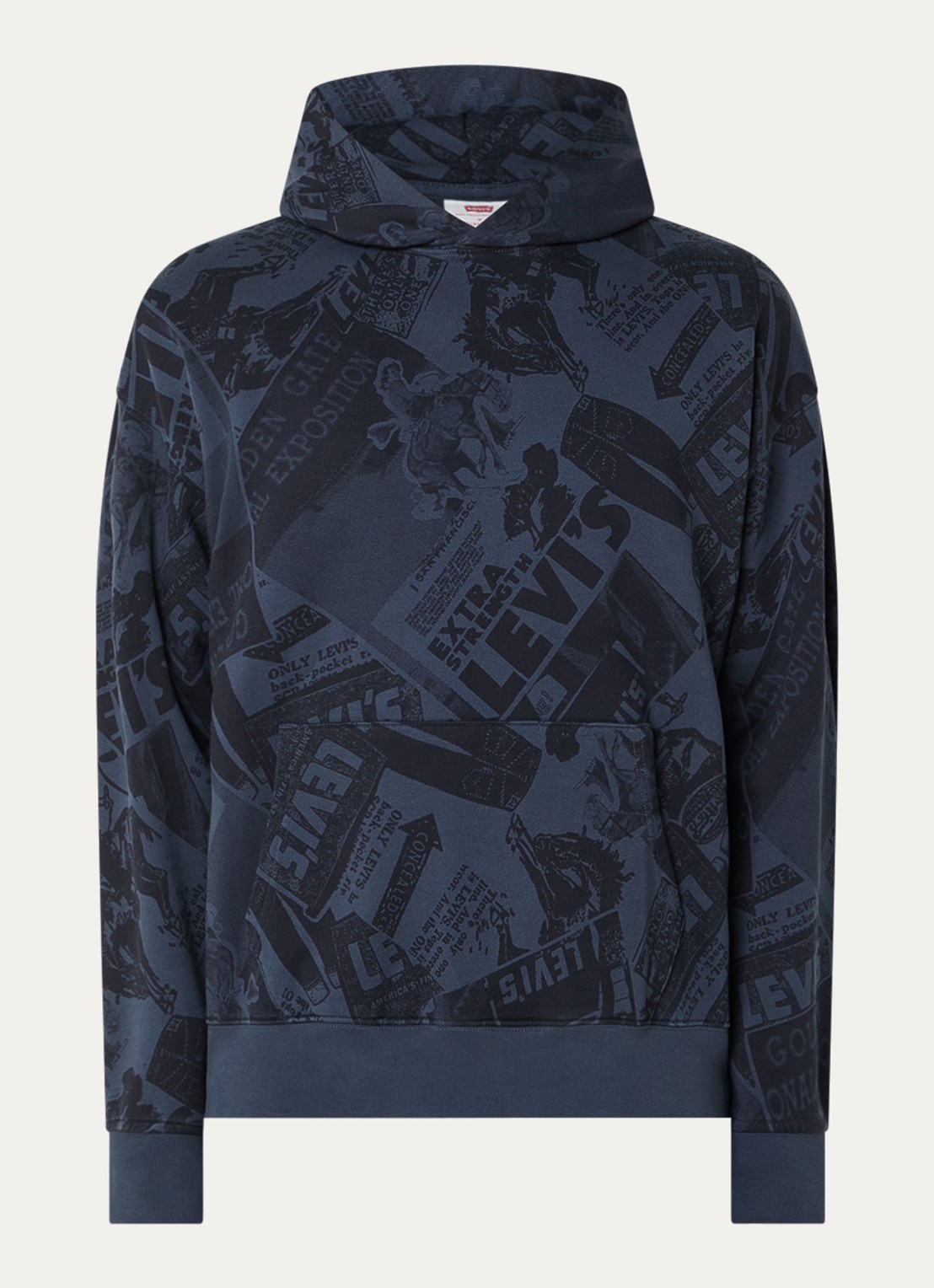 Levi's Sunset hoodie met print - voorkant 2 donkerblauw