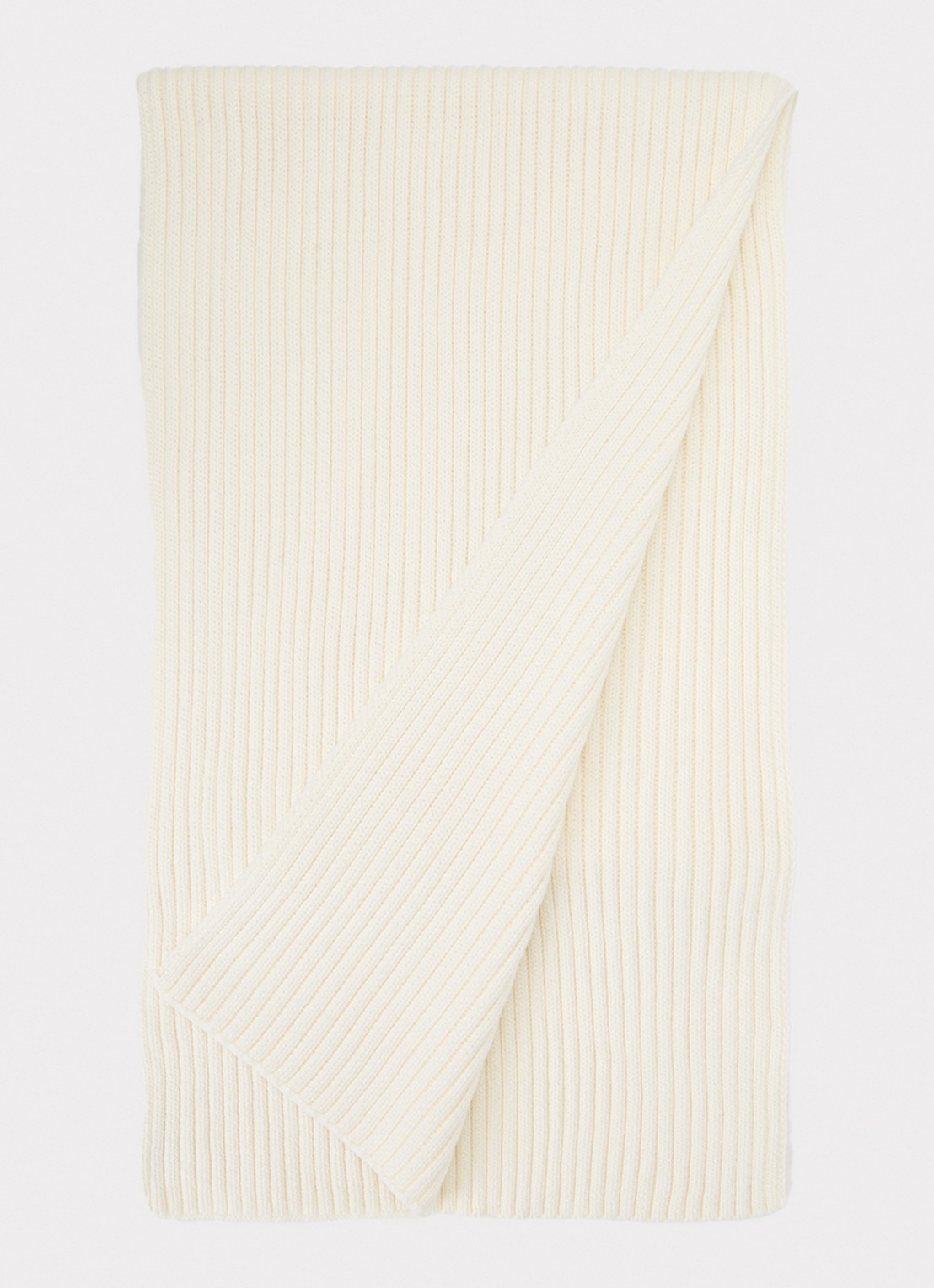 Levi's Sunset ribgebreide sjaal 180 x 30 cm - voorkant 3 gebroken wit