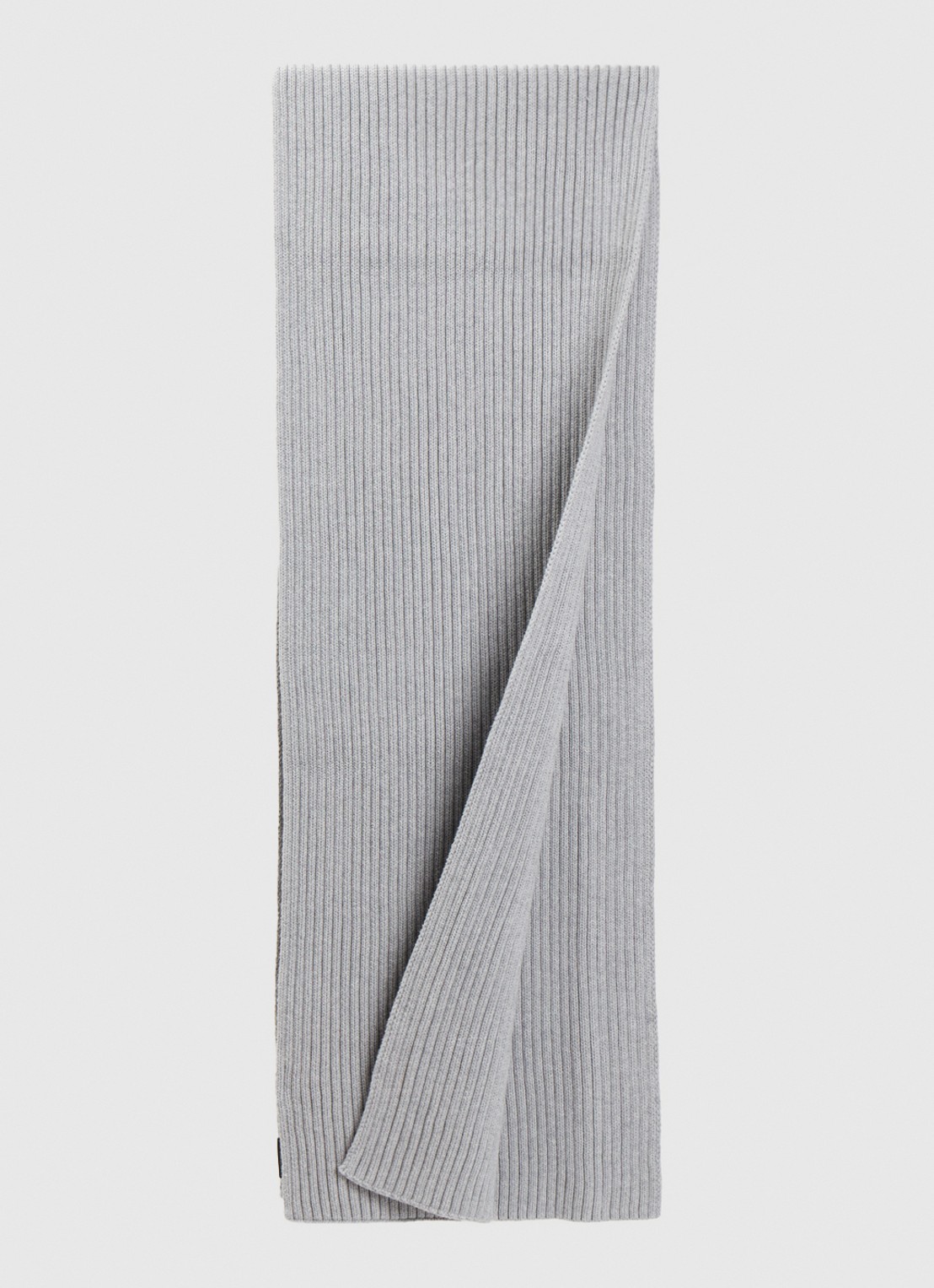 Levi's Sunset ribgebreide sjaal 190 x 35 cm - detail grijs