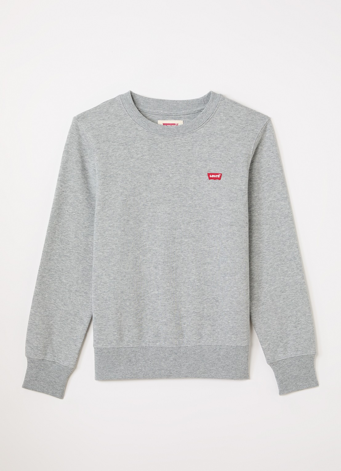 Levi's Sweater met gemêleerd dessin - voorkant grijs