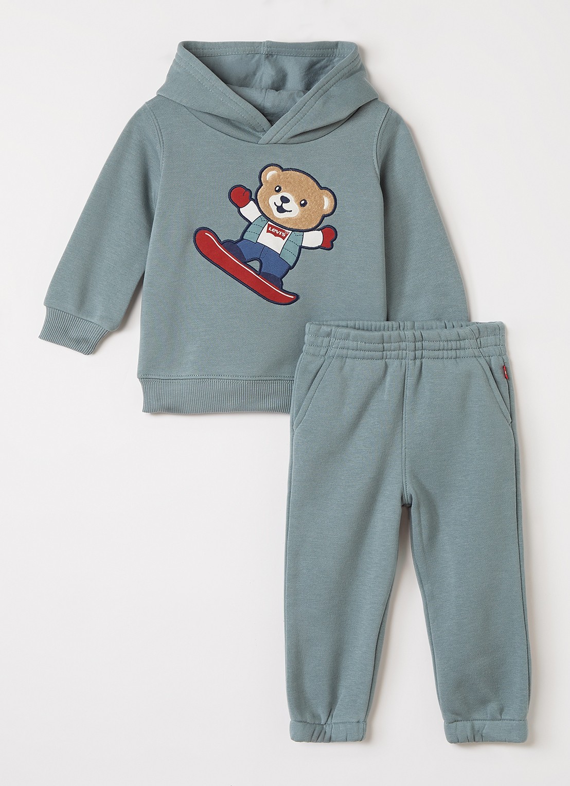 Levi's Sweater met joggingbroek - voorkant zeegroen