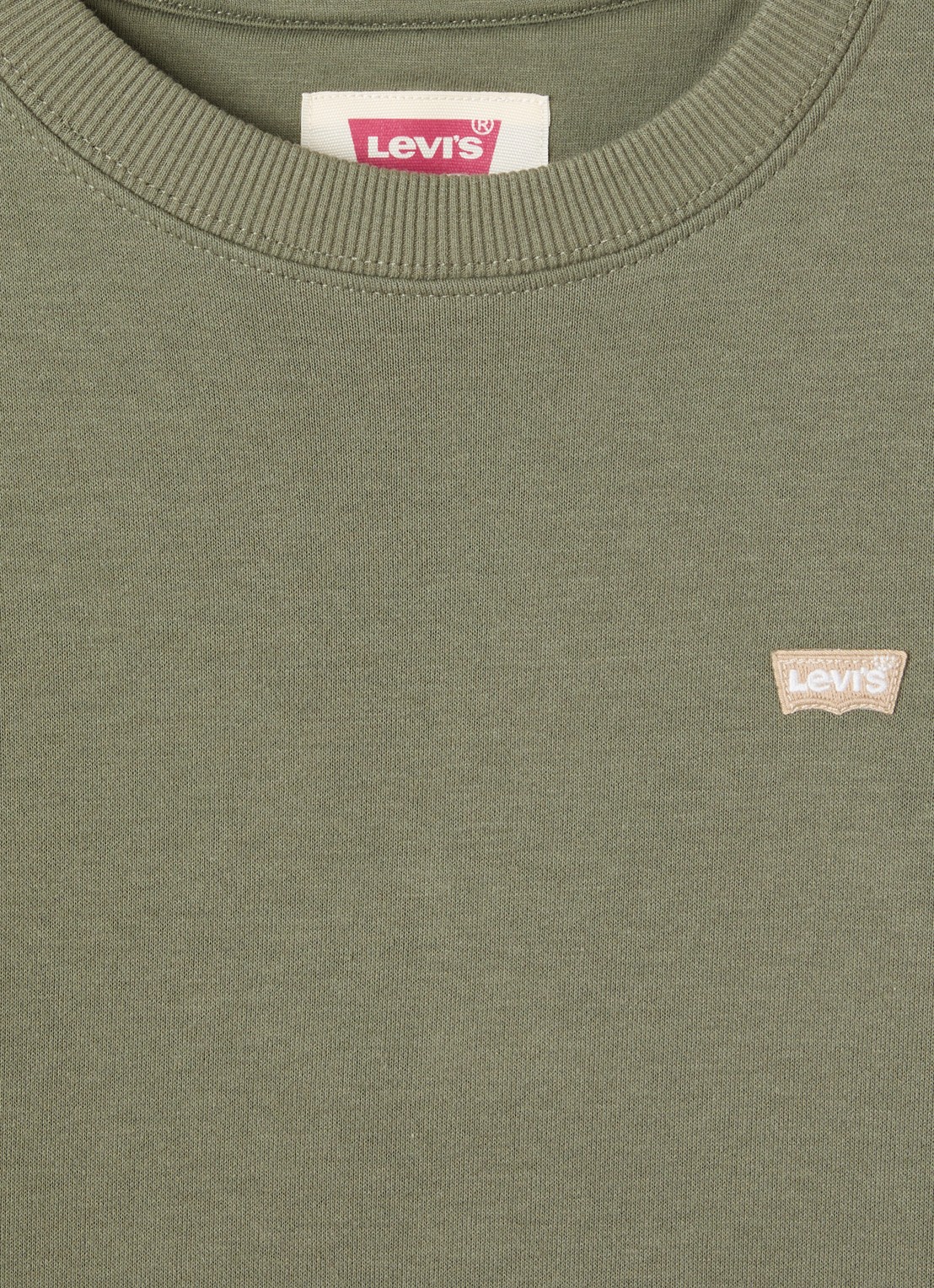 Levi's Sweater met logo - detail 3 olijfgroen