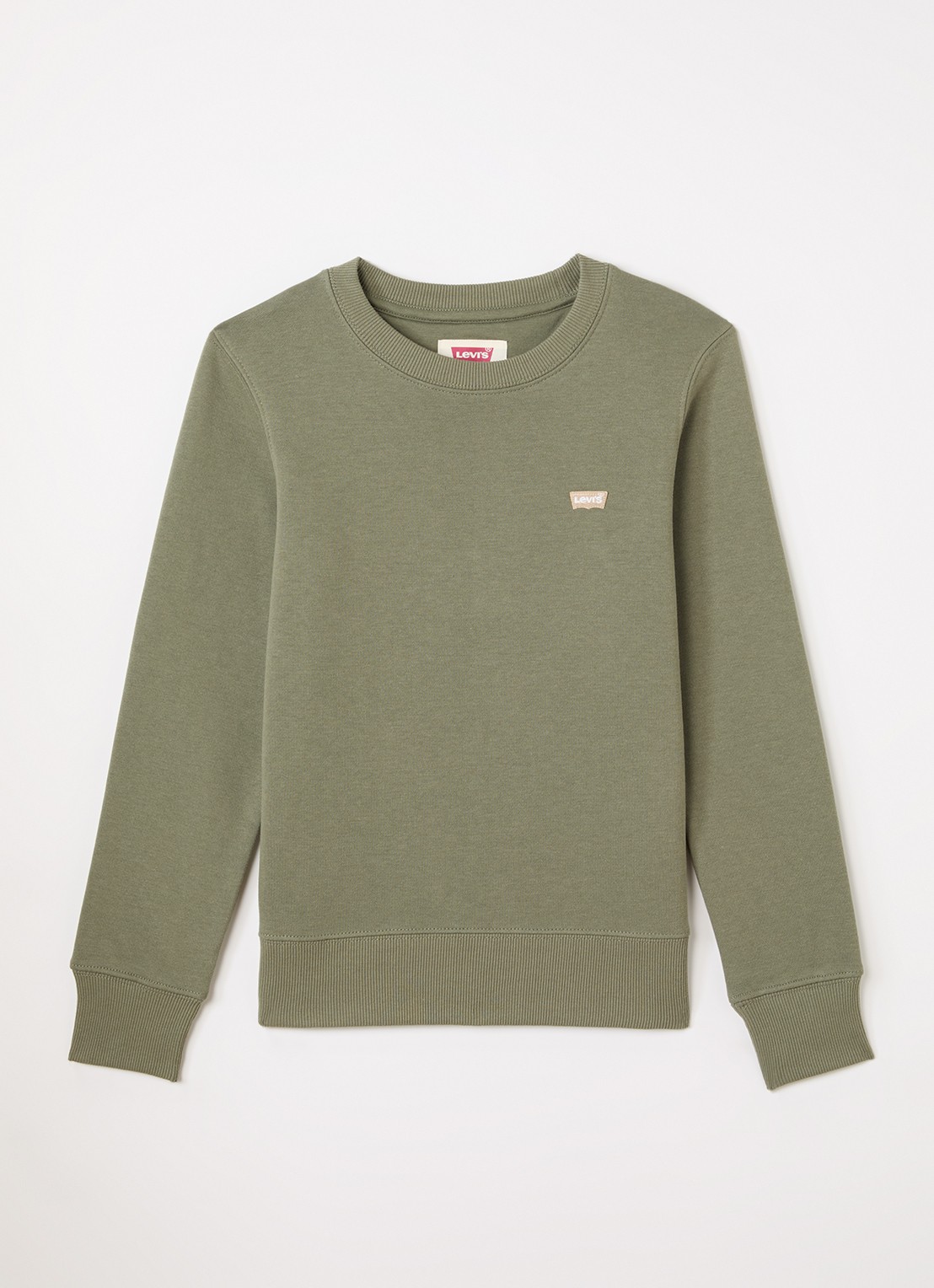 Levi's Sweater met logo - voorkant olijfgroen