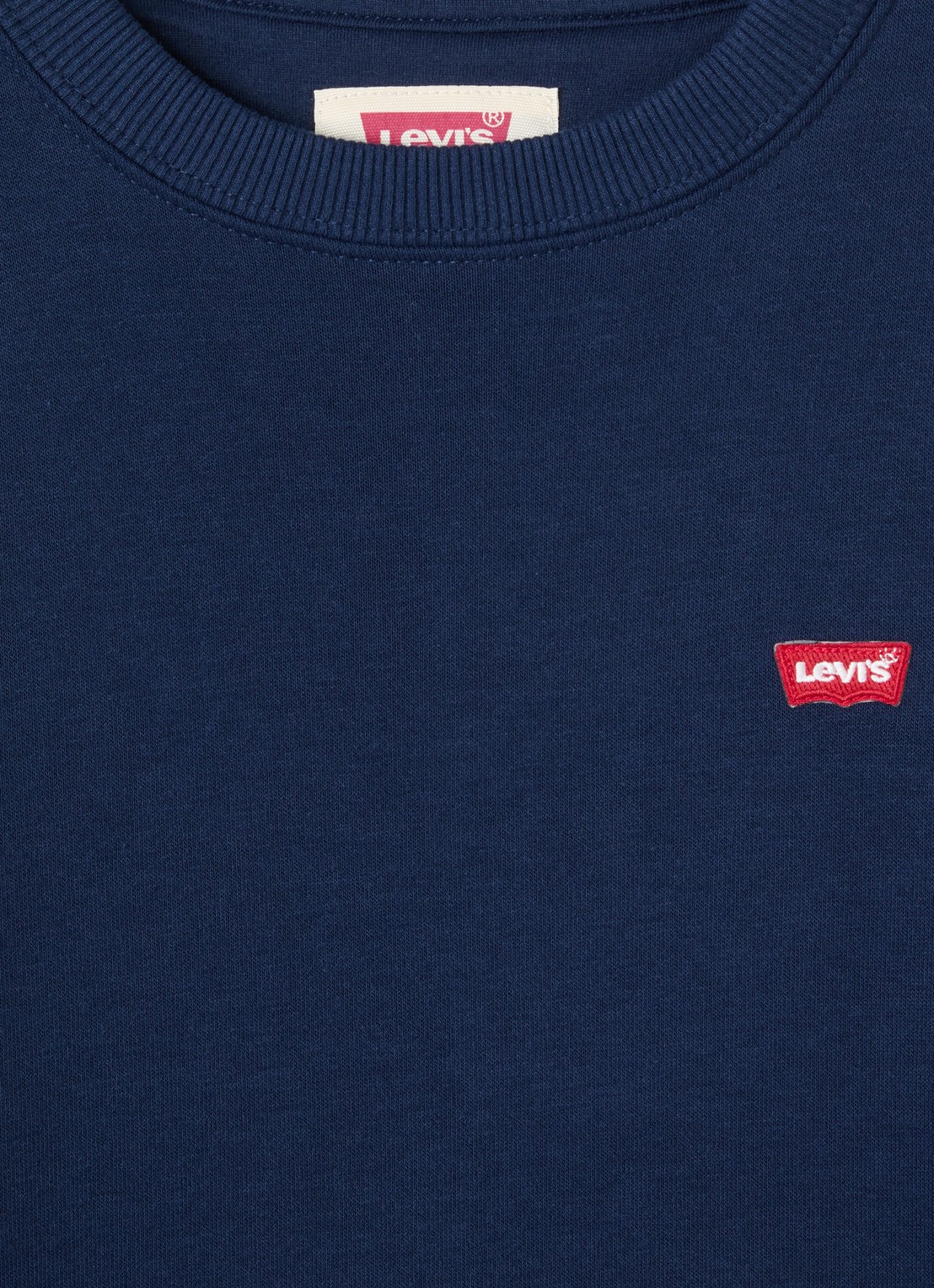 Levi's Sweater met logo - detail donkerblauw