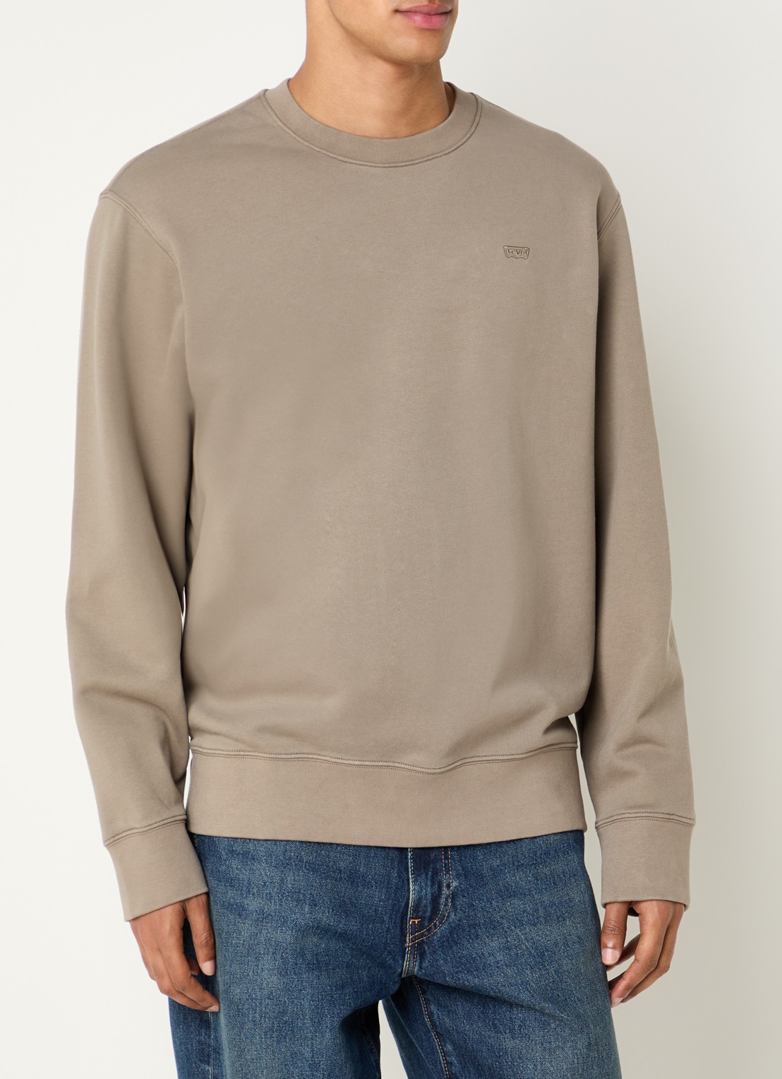 Levi's Sweater met logo - detail 4 zand