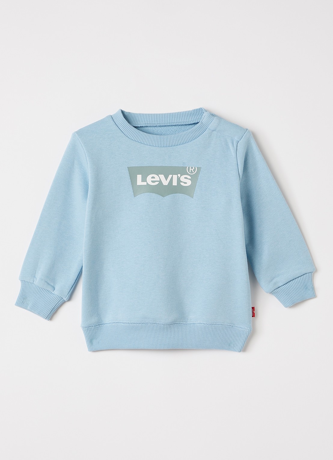 Levi's Sweater met logo - voorkant lichtblauw