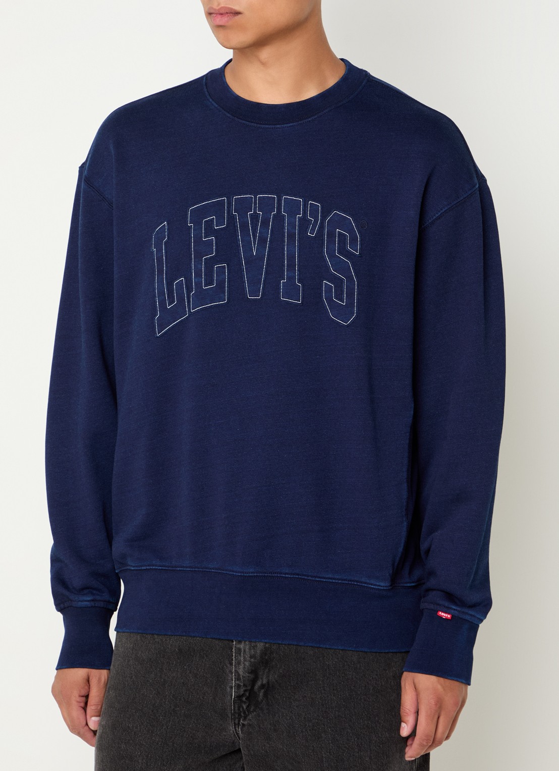Levi's Sweater met logoborduring - detail 4 donkerblauw