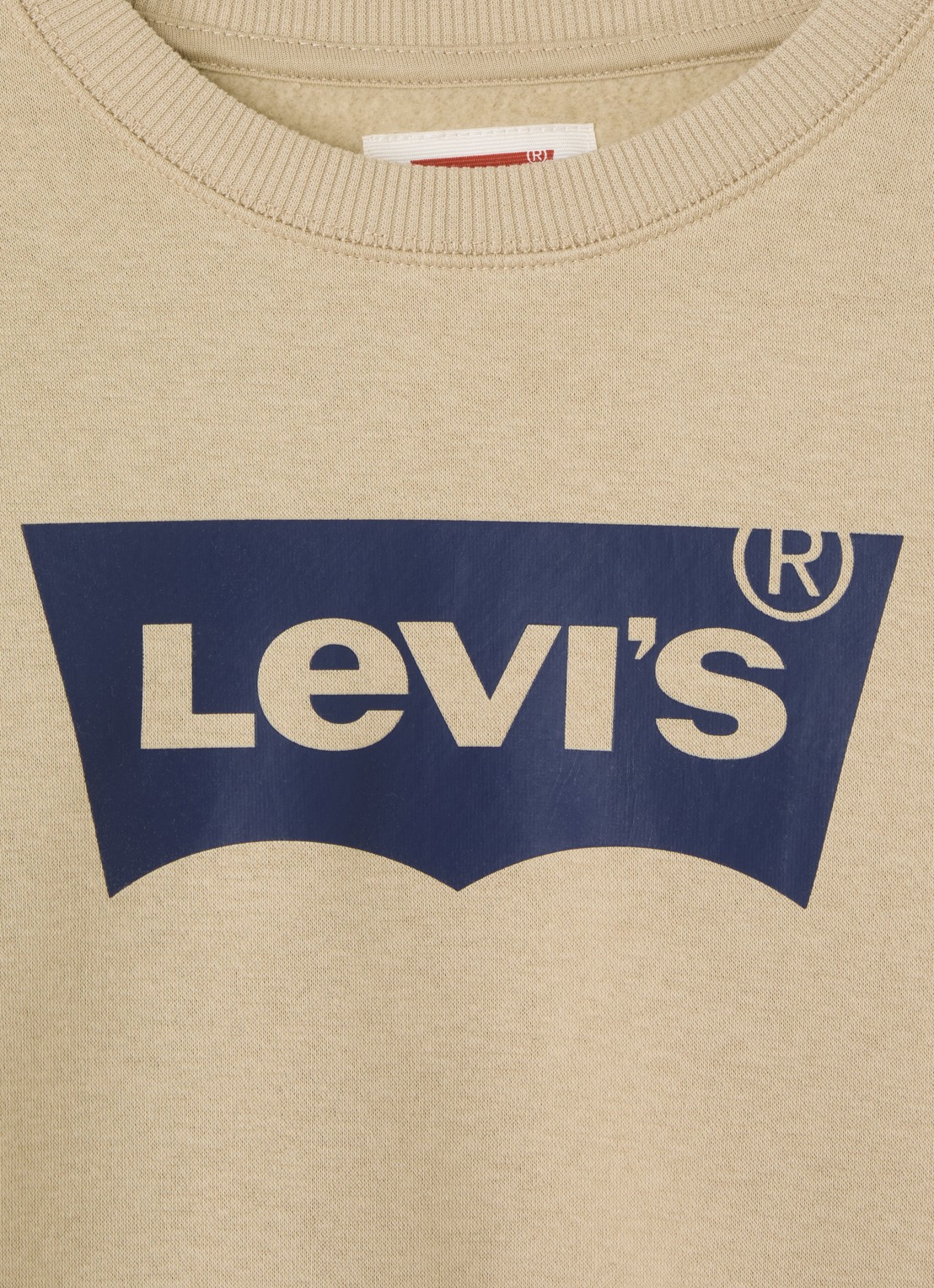 Levi's Sweater met logoprint - detail beige