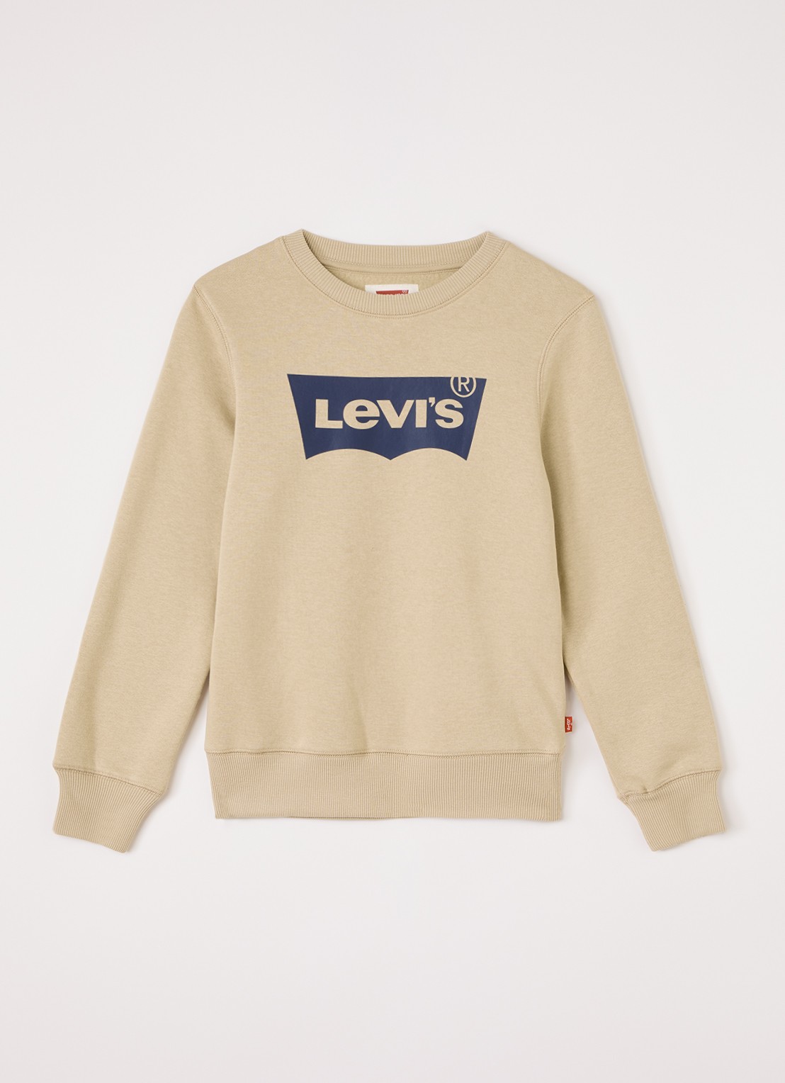Levi's Sweater met logoprint - voorkant 2 beige
