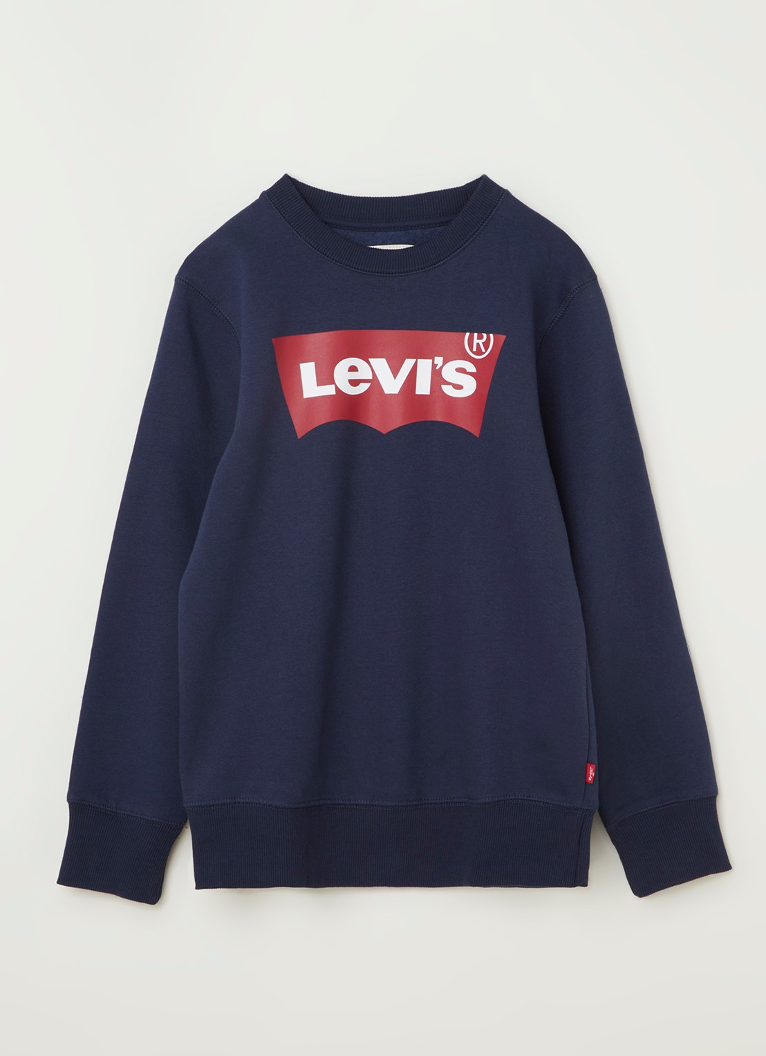 Levi's Sweater met logoprint - voorkant donkerblauw