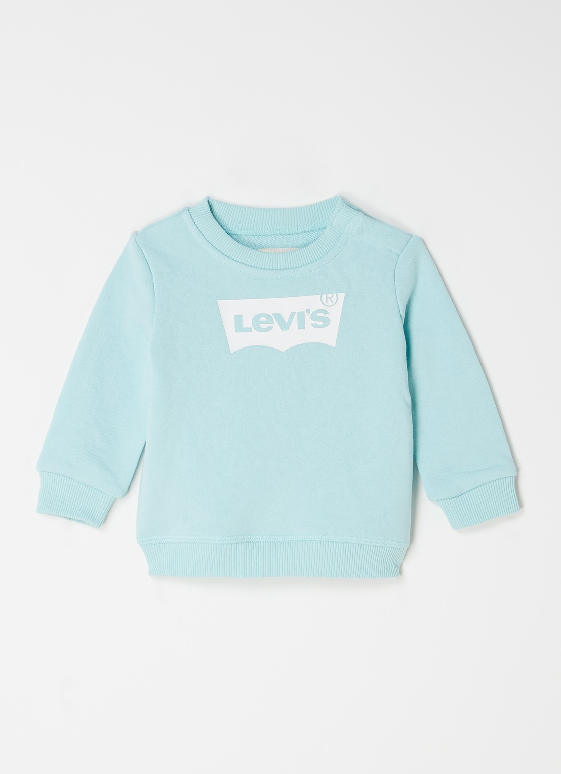 Levi's Sweater met logoprint - voorkant 2 turquoise