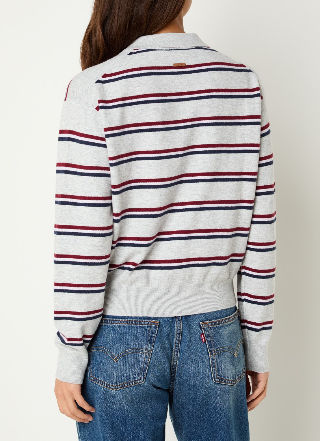 Levi's Sweater met polokraag - achterkant lichtgrijs