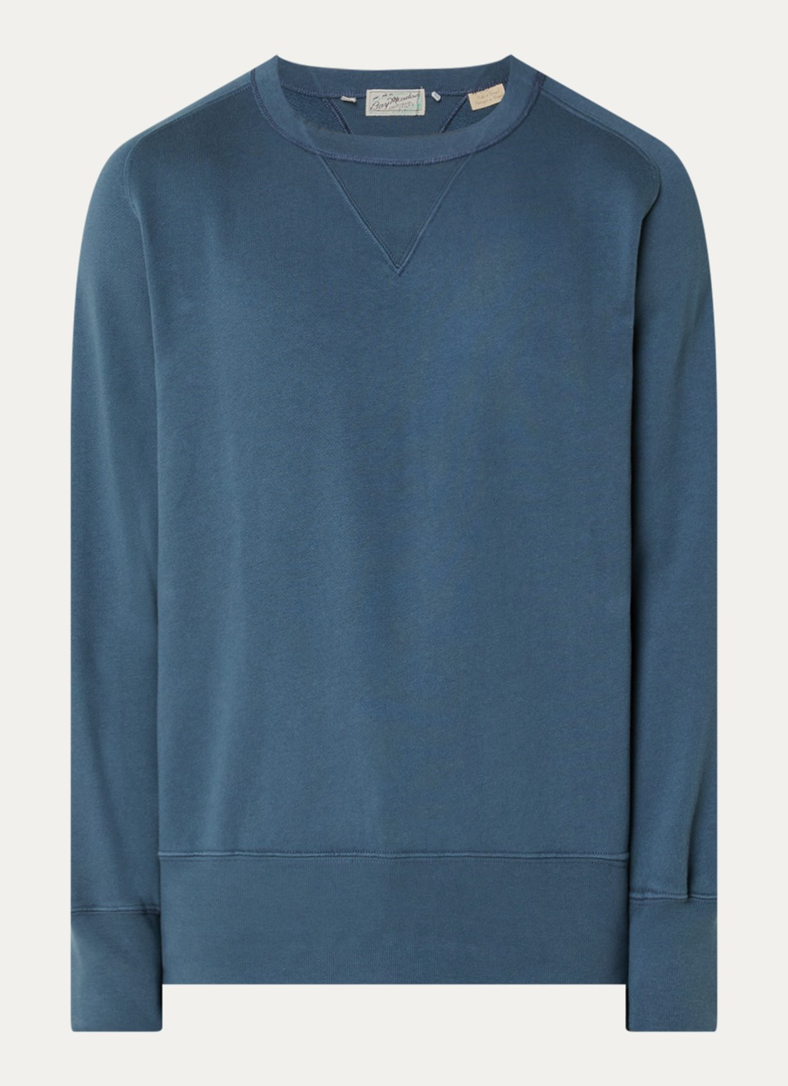 Levi's Sweater met ronde hals - voorkant 3 staalblauw
