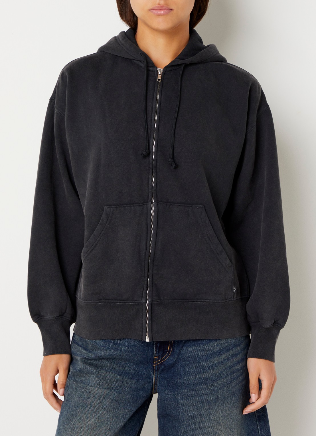 Levi's Sweatvest met capuchon - achterkant 5 donkergrijs