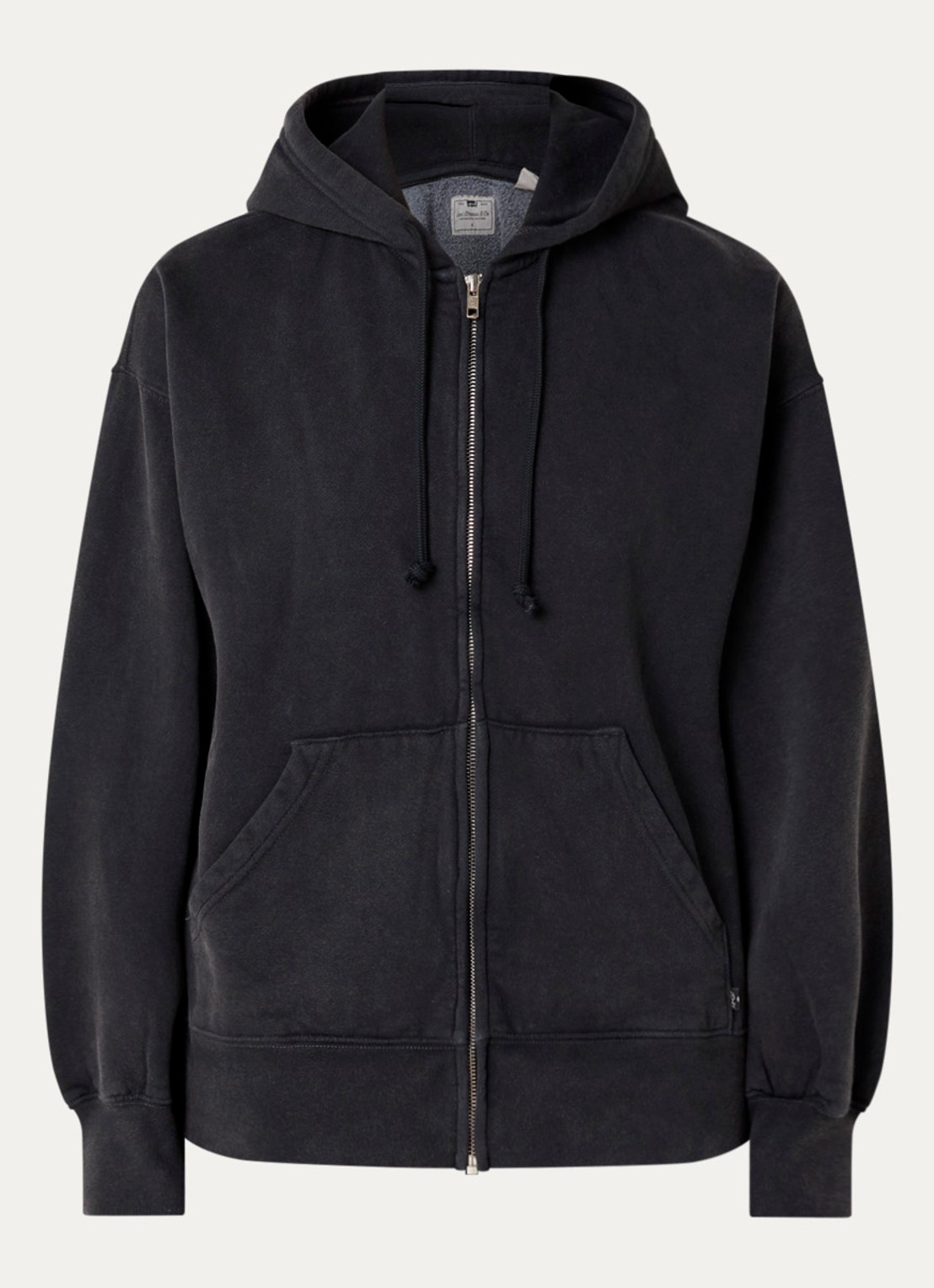 Levi's Sweatvest met capuchon - voorkant donkergrijs