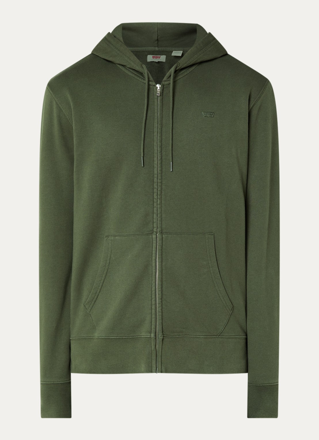 Levi's Sweatvest met steekzakken - voorkant 4 legergroen
