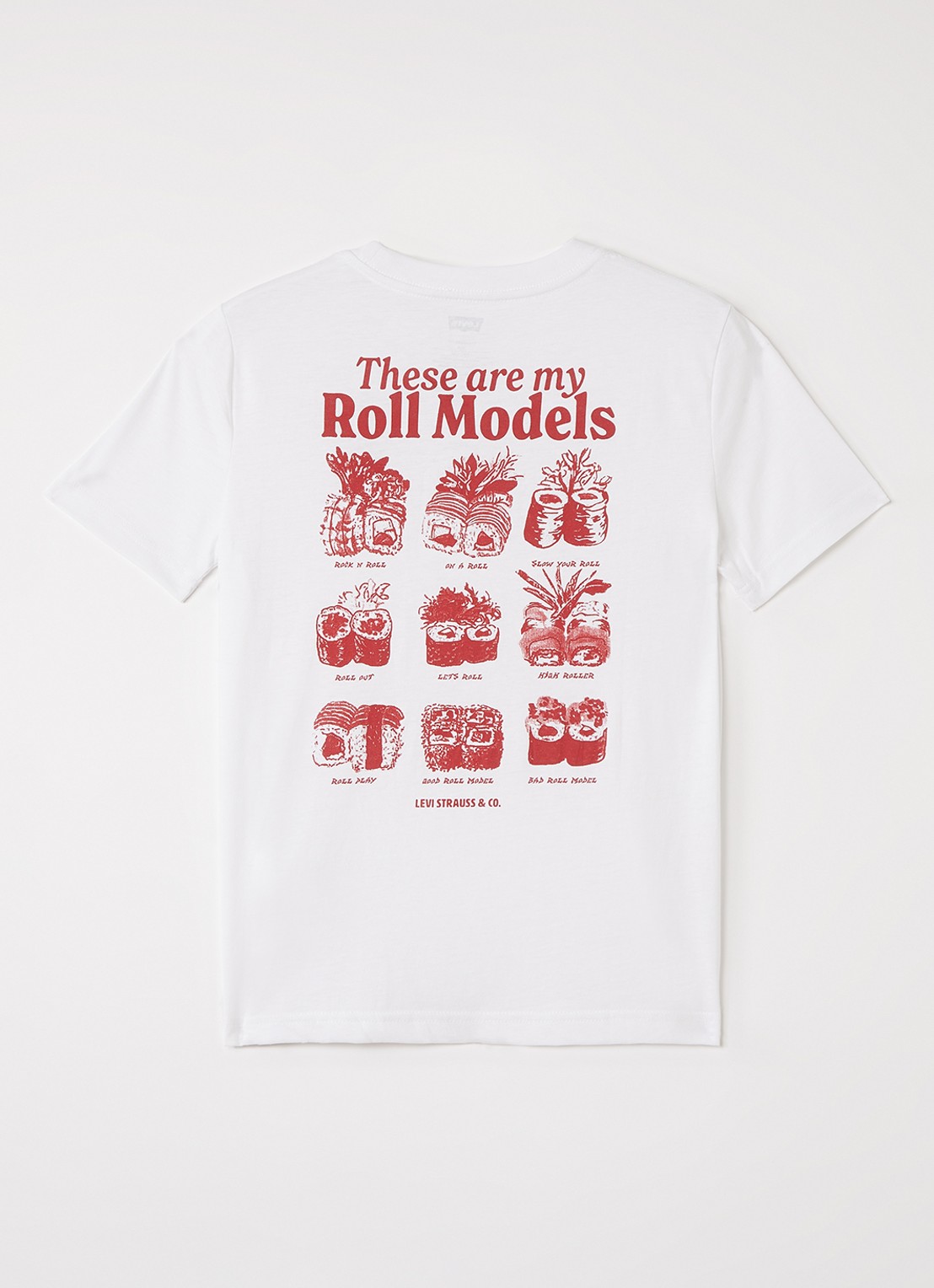 Levi's T-shirt met backprint - voorkant 2 wit