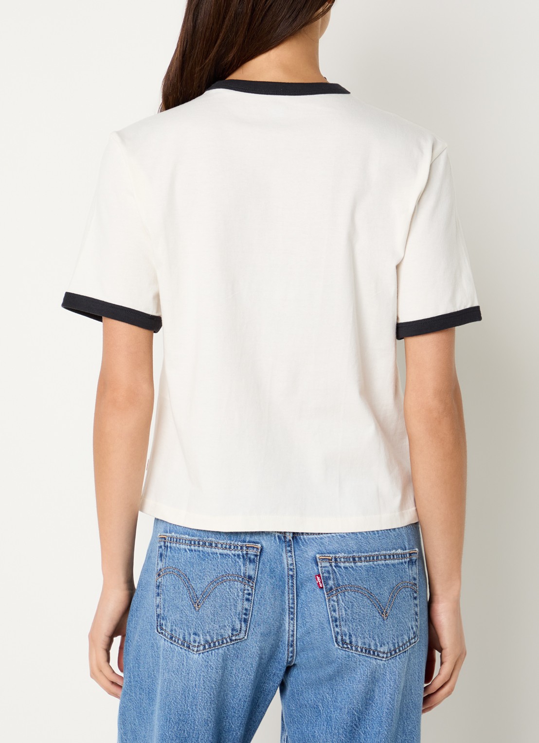 Levi's T-shirt met borduring - achterkant 2 gebroken wit