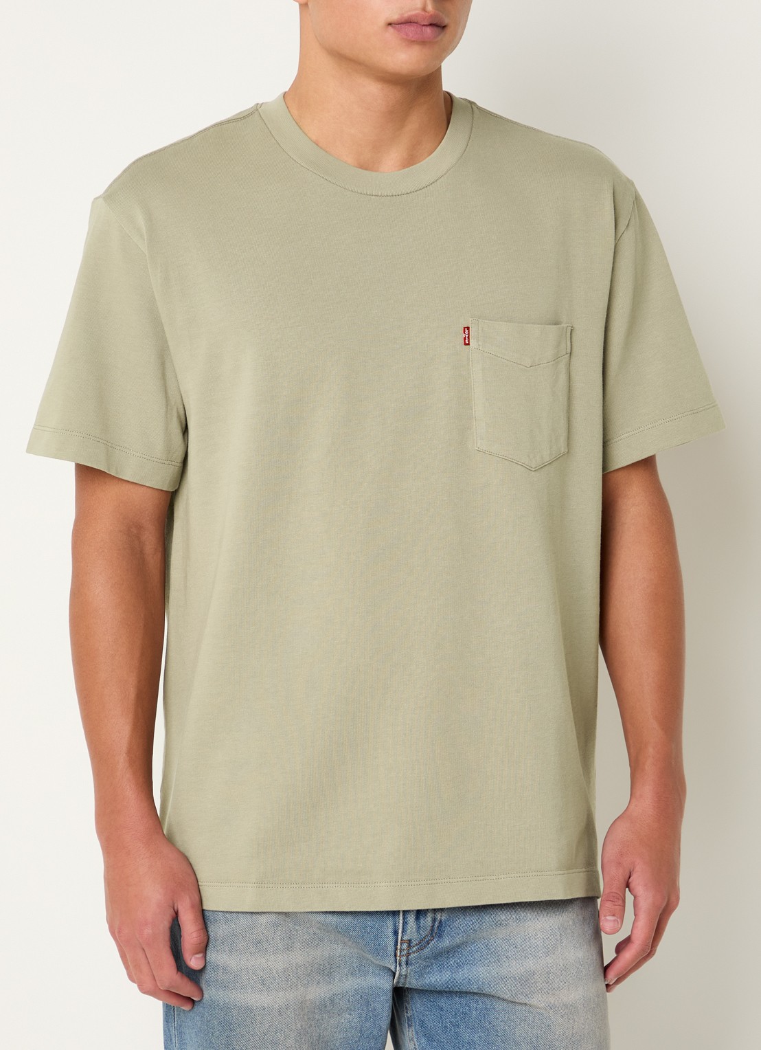 Levi's T-shirt met borstzak - detail 2 khaki