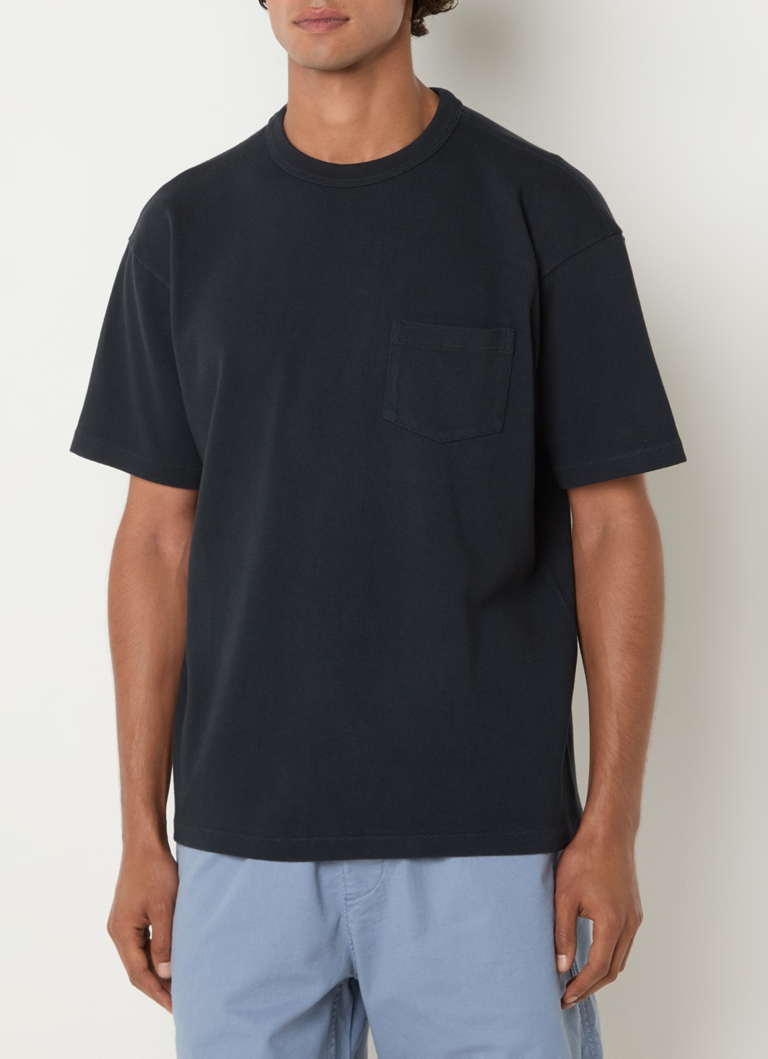 Levi's T-shirt met borstzak - detail 3 donkerblauw